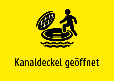 Kanaldeckel geöffnet
