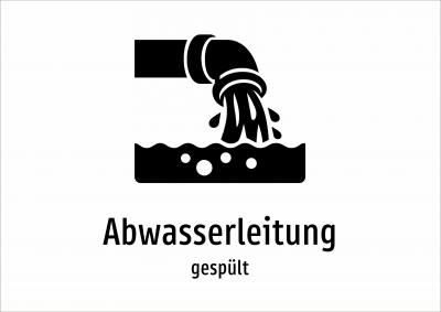 Abwasserleitung - gespült