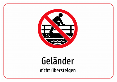 Geländer - nicht übersteigen