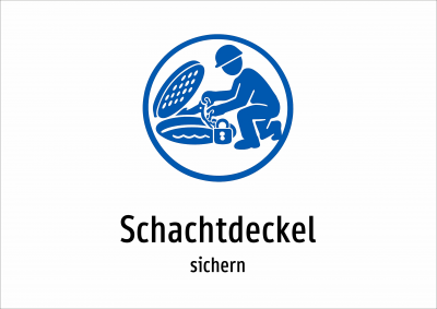 Schachtdeckel - sichern