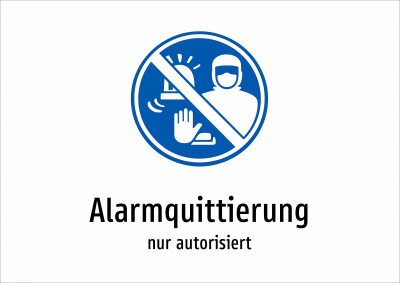 Alarmquittierung - nur autorisiert