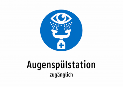 Augenspülstation - zugänglich