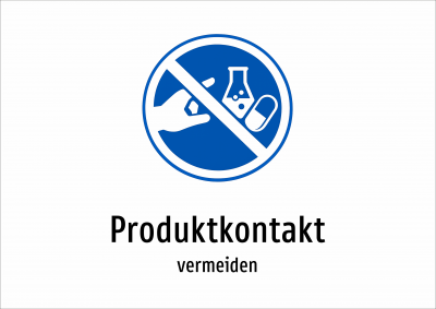Produktkontakt - vermeiden