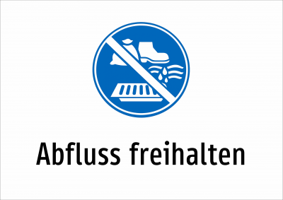 Abfluss freihalten