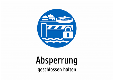 Absperrung - geschlossen halten