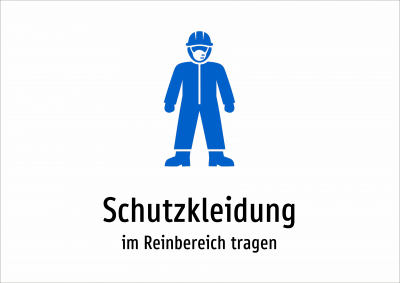 Schutzkleidung - im Reinbereich tragen
