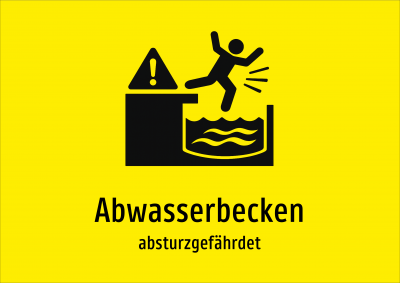 Abwasserbecken - absturzgefährdet