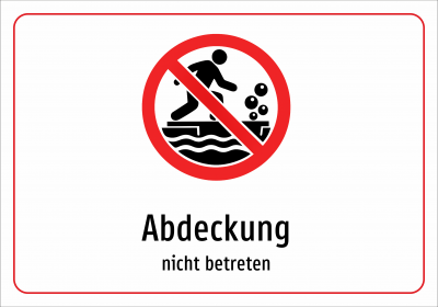 Abdeckung - nicht betreten