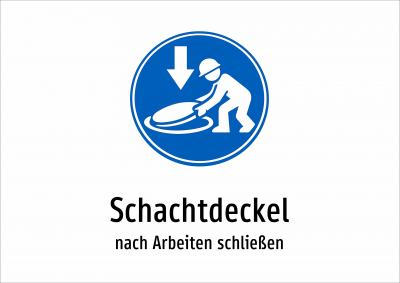 Schachtdeckel - nach Arbeiten schließen