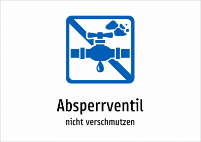 Absperrventil - nicht verschmutzen