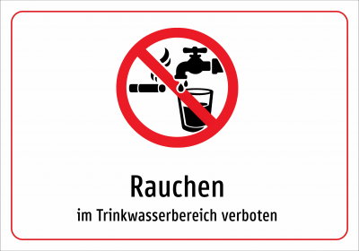 Rauchen - im Trinkwasserbereich verboten
