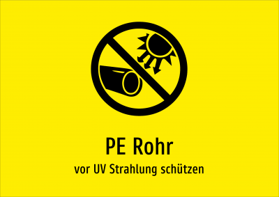 PE Rohr - vor UV Strahlung schützen
