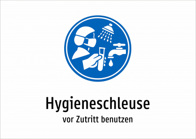 Hygieneschleuse - vor Zutritt benutzen