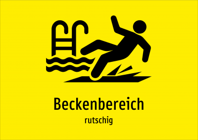 Beckenbereich - rutschig
