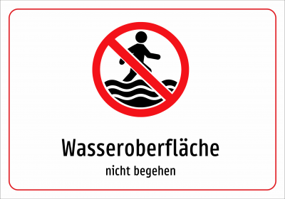Wasseroberfläche - nicht begehen