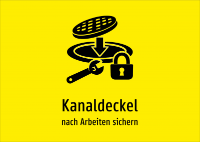 Kanaldeckel - nach Arbeiten sichern