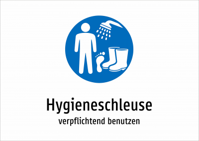 Hygieneschleuse - verpflichtend benutzen