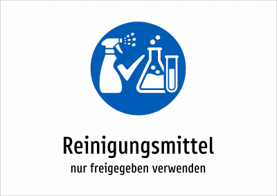 Reinigungsmittel - nur freigegeben verwenden