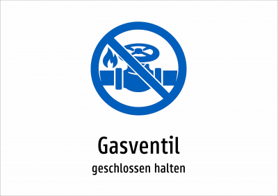 Gasventil - geschlossen halten