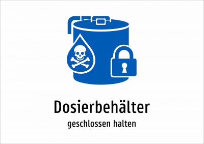 Dosierbehälter - geschlossen halten