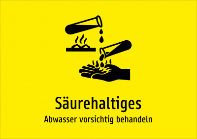 Säurehaltiges - Abwasser vorsichtig behandeln