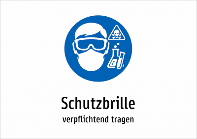 Schutzbrille - verpflichtend tragen