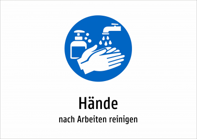 Hände - nach Arbeiten reinigen