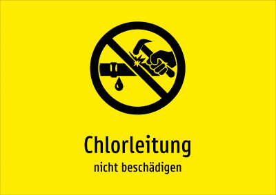 Chlorleitung - nicht beschädigen