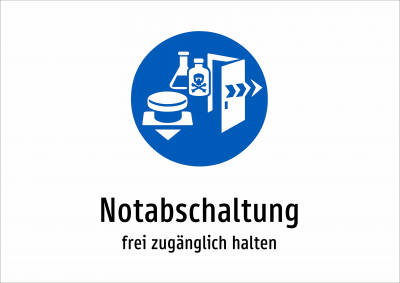 Notabschaltung - frei zugänglich halten