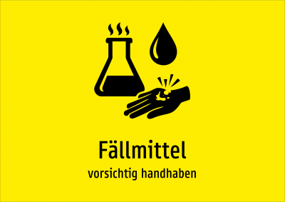 Fällmittel - vorsichtig handhaben