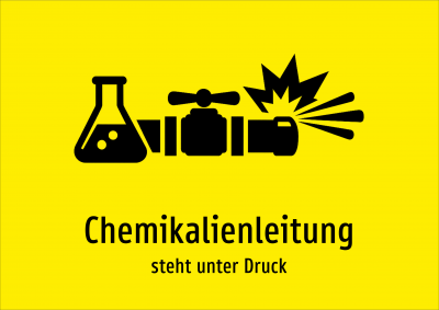 Chemikalienleitung - steht unter Druck