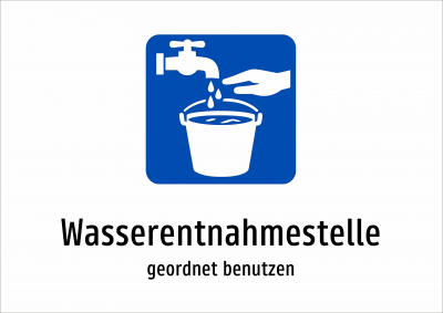 Wasserentnahmestelle - geordnet benutzen