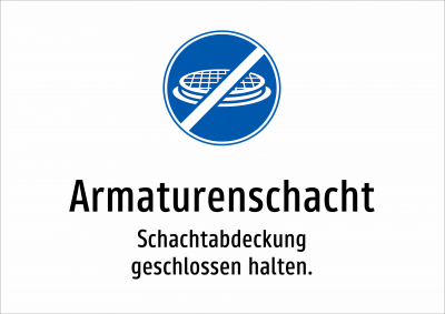 Armaturenschacht - Schachtabdeckung geschlossen halten.