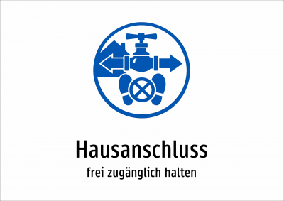 Hausanschluss - frei zugänglich halten