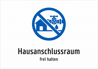 Hausanschlussraum - frei halten