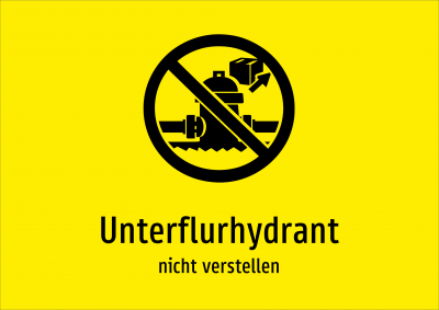 Unterflurhydrant - nicht verstellen