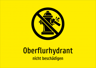 Oberflurhydrant - nicht beschädigen