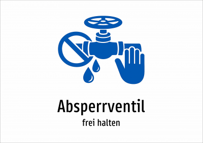 Absperrventil - frei halten