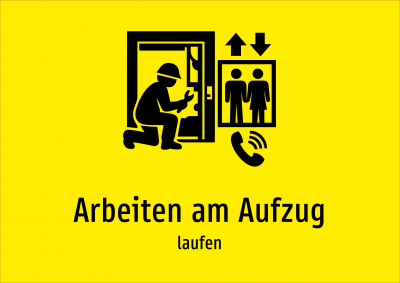 Arbeiten am Aufzug - laufen