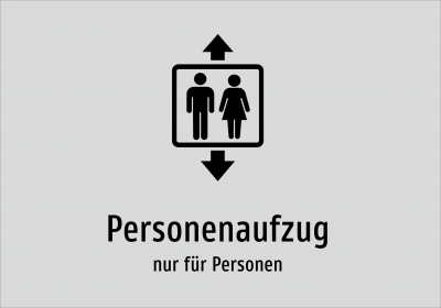 Personenaufzug - nur für Personen