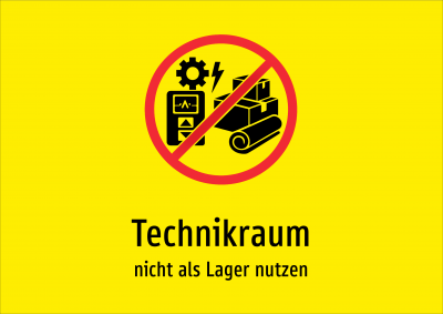 Technikraum - nicht als Lager nutzen