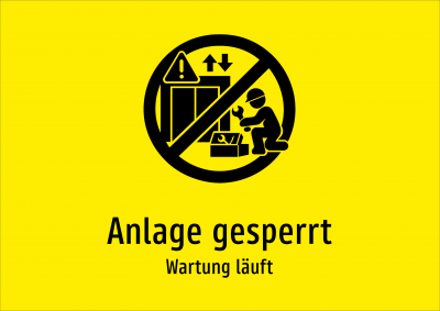 Anlage gesperrt - Wartung läuft
