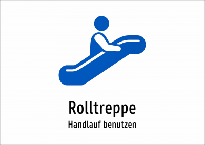 Rolltreppe - Handlauf benutzen