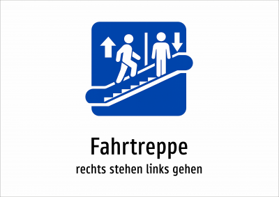 Fahrtreppe - rechts stehen links gehen