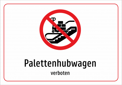 Palettenhubwagen - verboten
