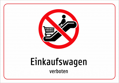 Einkaufswagen - verboten