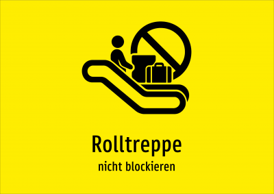 Rolltreppe - nicht blockieren