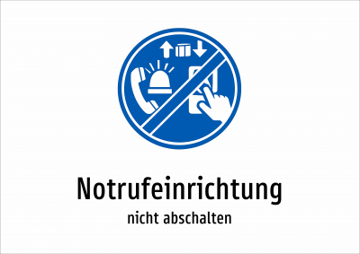 Notrufeinrichtung - nicht abschalten