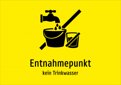 Entnahmepunkt - kein Trinkwasser