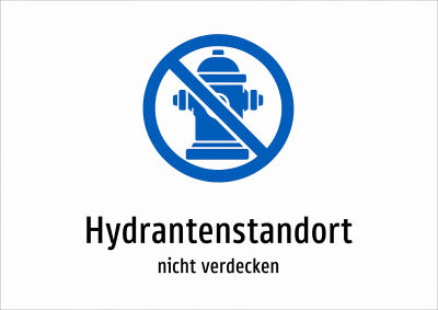 Hydrantenstandort - nicht verdecken